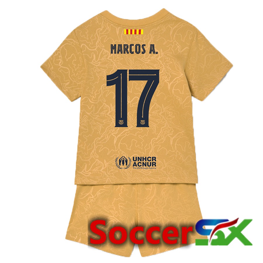 FC Barcelona (Marcos A.17) Kids Away Jersey 2022/2023