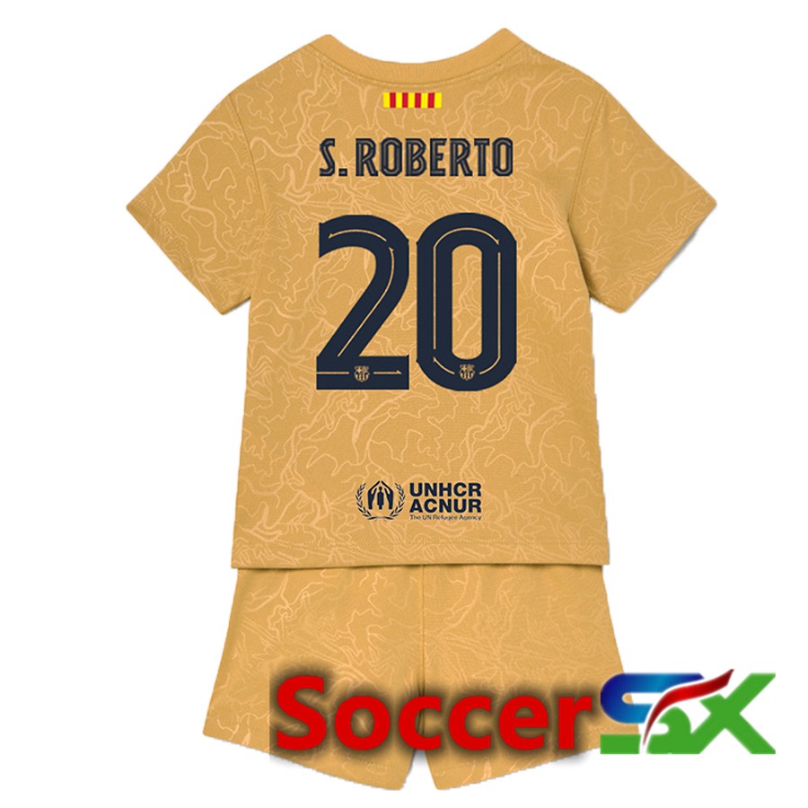 FC Barcelona (S.Roberto 20) Kids Away Jersey 2022/2023