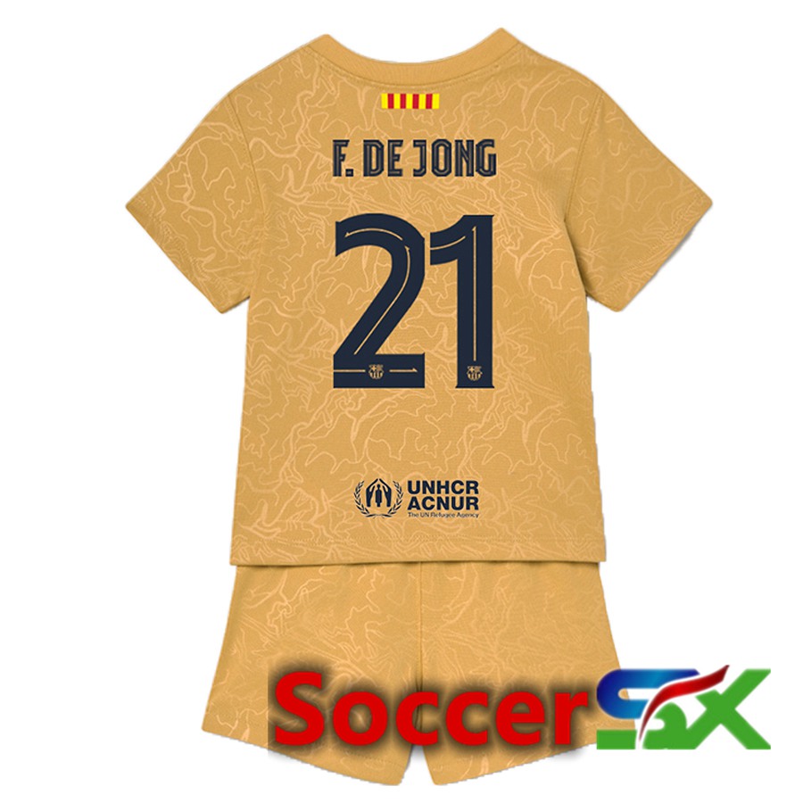 FC Barcelona (F.De Jong 21) Kids Away Jersey 2022/2023