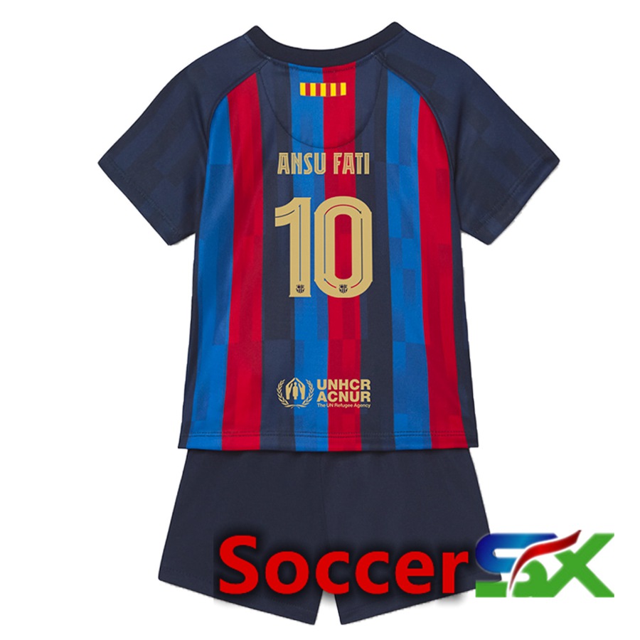FC Barcelona (Ansu Fati 10) Kids Home Jersey 2022/2023