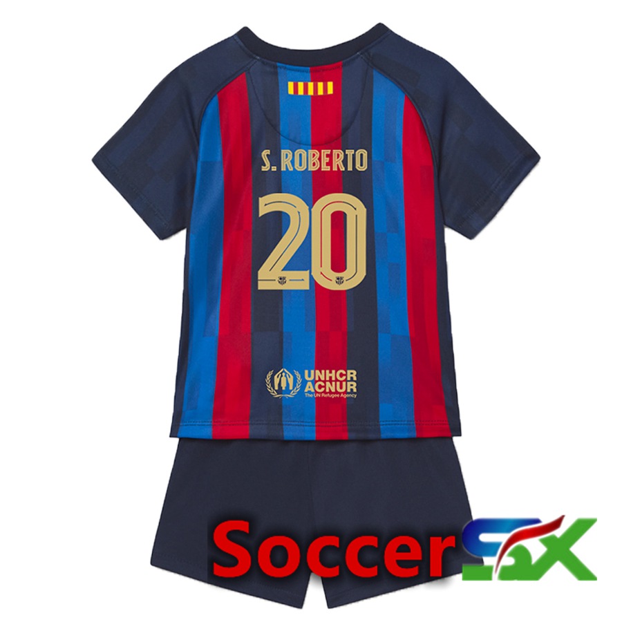 FC Barcelona (S.Roberto 20) Kids Home Jersey 2022/2023