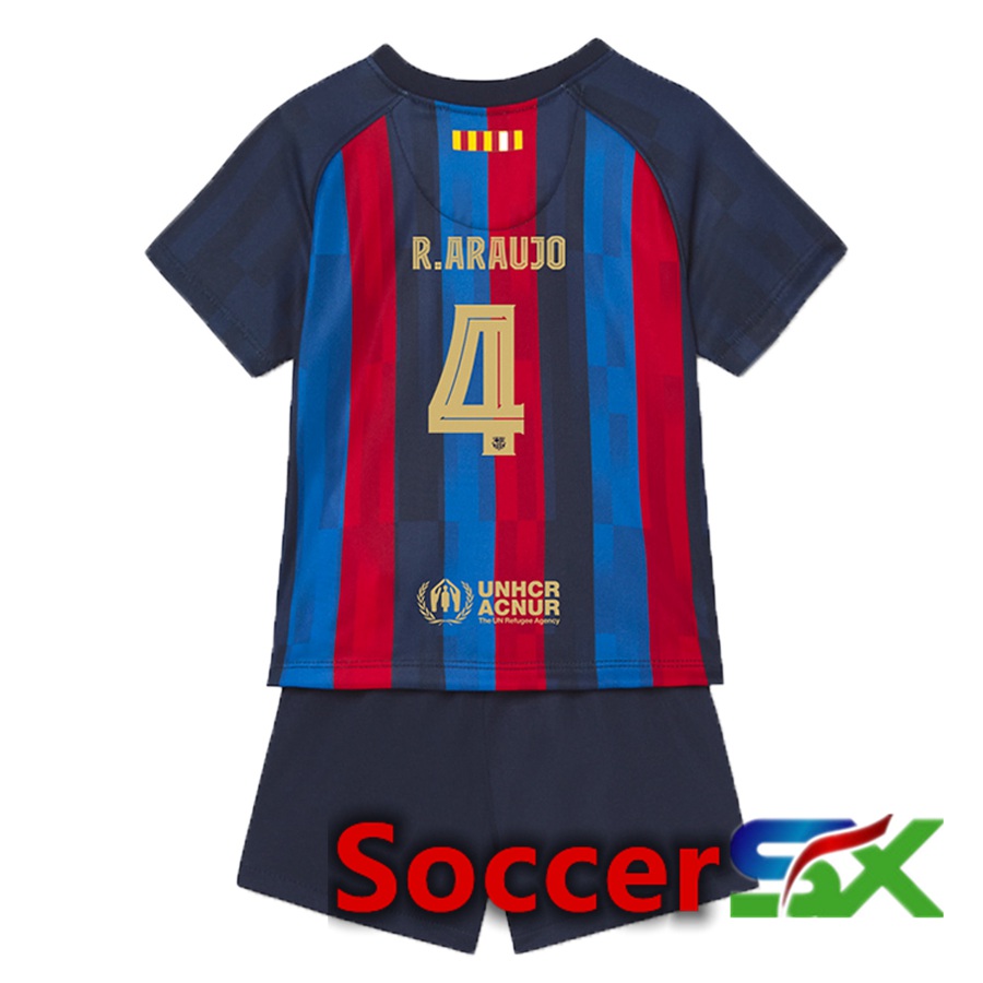 FC Barcelona (R.Araujo 4) Kids Home Jersey 2022/2023