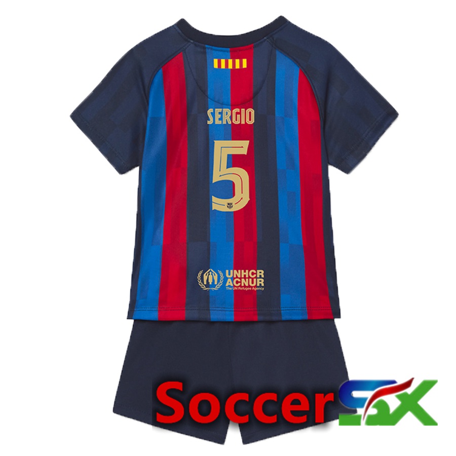FC Barcelona (Sergio 5) Kids Home Jersey 2022/2023