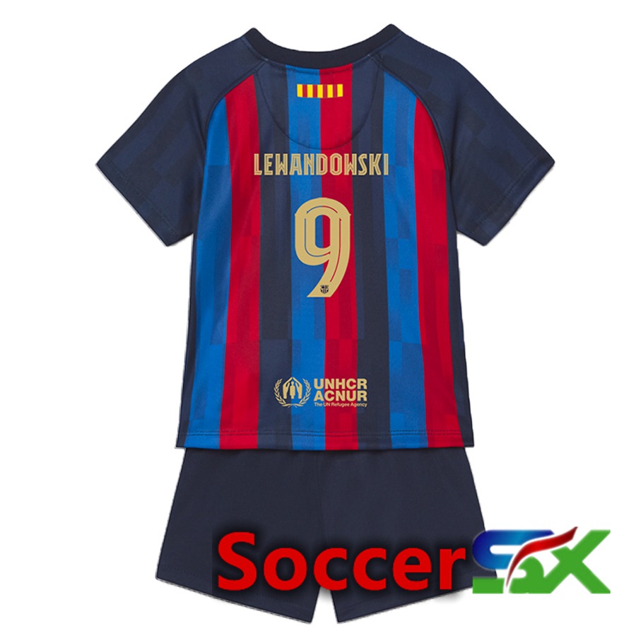FC Barcelona (Lewandowski 9) Kids Home Jersey 2022/2023
