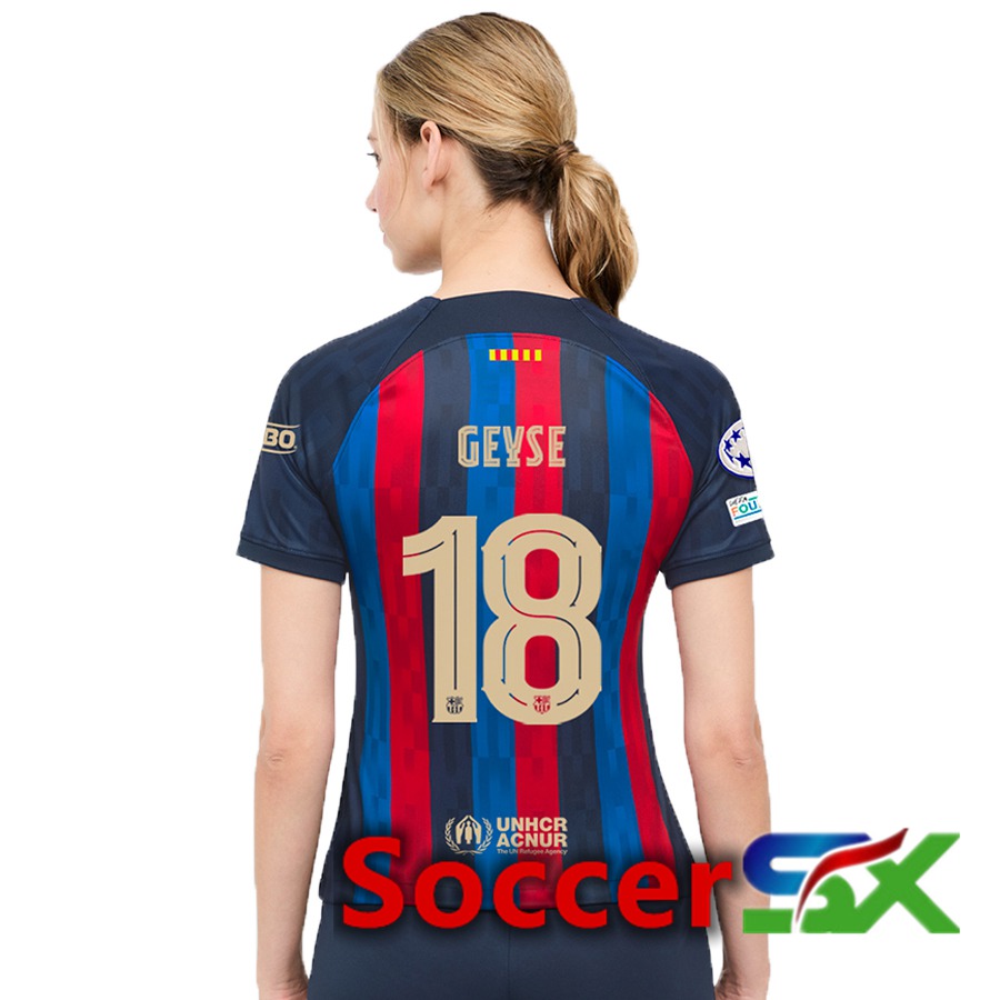 FC Barcelona (Geyse 18) Womens Home Jersey 2022/2023