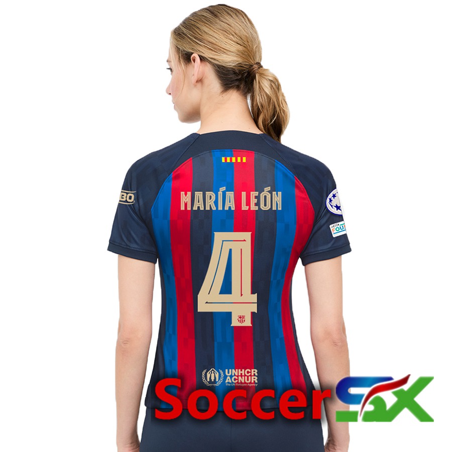 FC Barcelona (María León 4) Womens Home Jersey 2022/2023