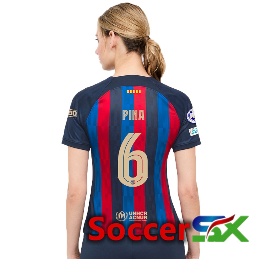 FC Barcelona (Pina 6) Womens Home Jersey 2022/2023