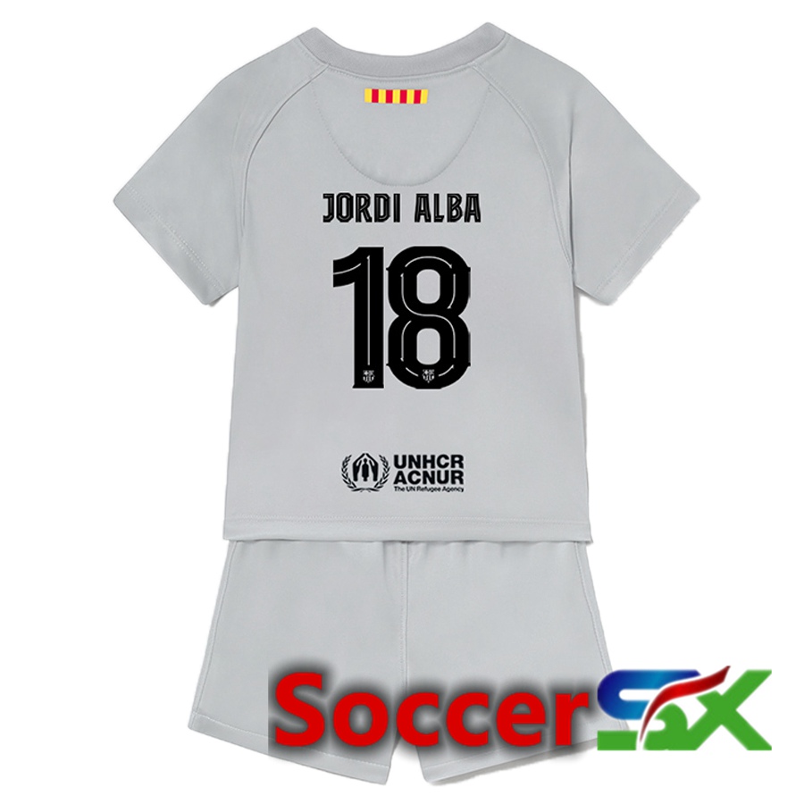 FC Barcelona (Jordi Alba 18) Kids Third Jersey 2022/2023