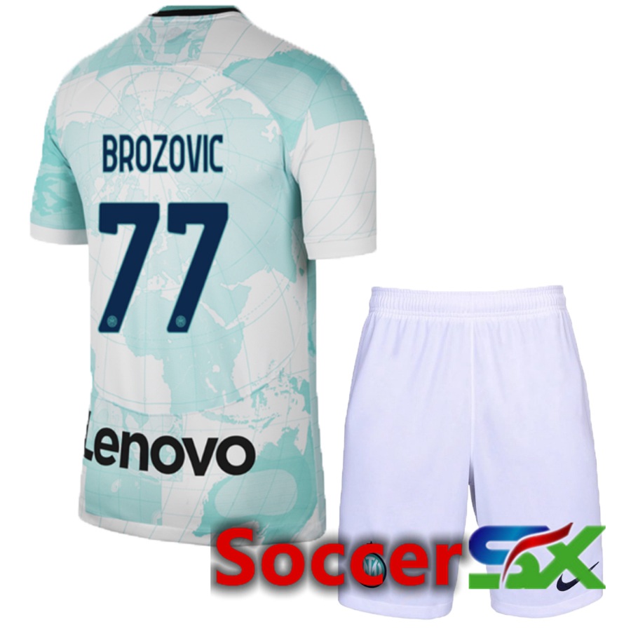 Inter Milan (Brozovic 77) Kids Away Jersey 2022/2023