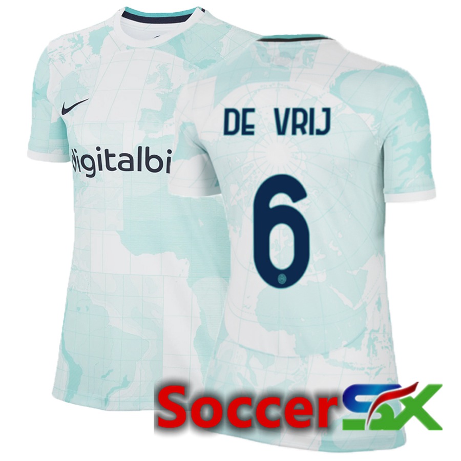 Inter Milan (De Vrij 6) Womens Away Jersey 2022/2023