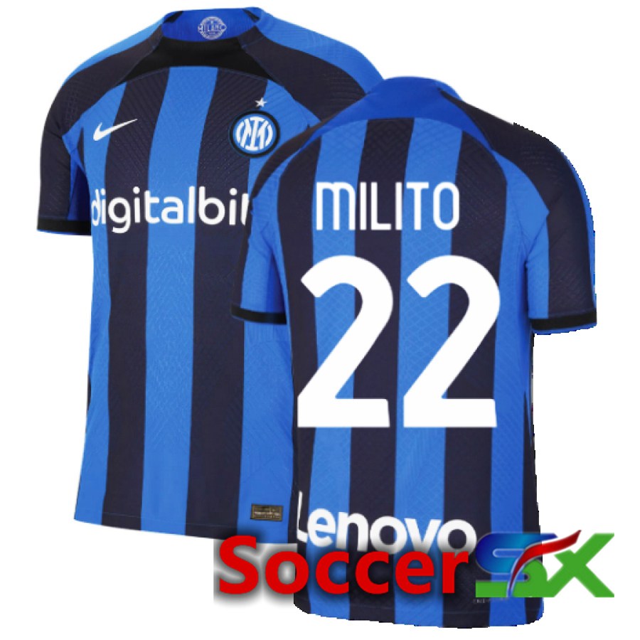 Inter Milan (Milito 22) Home Jersey 2022/2023