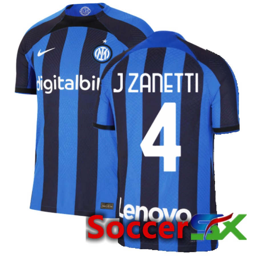 Inter Milan (J Zanetti 4) Home Jersey 2022/2023