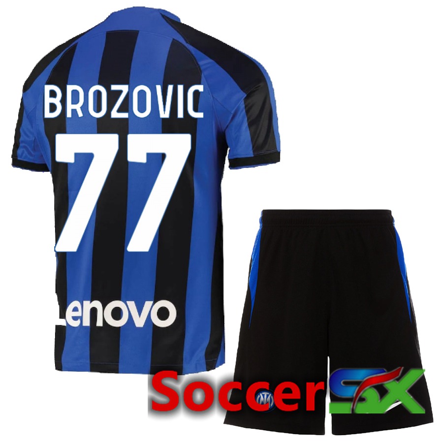 Inter Milan (Brozovic 77) Kids Home Jersey 2022/2023