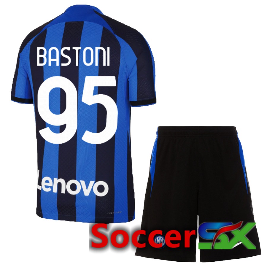 Inter Milan (Bastoni 95) Kids Home Jersey 2022/2023