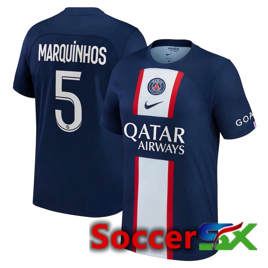 Paris PSG (Marquinhos 5) Home Jersey 2022/2023