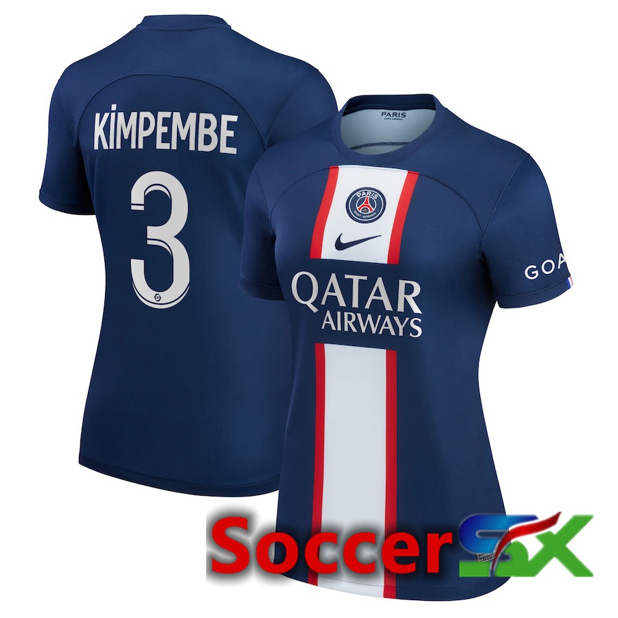 Paris PSG (Kimpembe 3) Womens Home Jersey 2022/2023