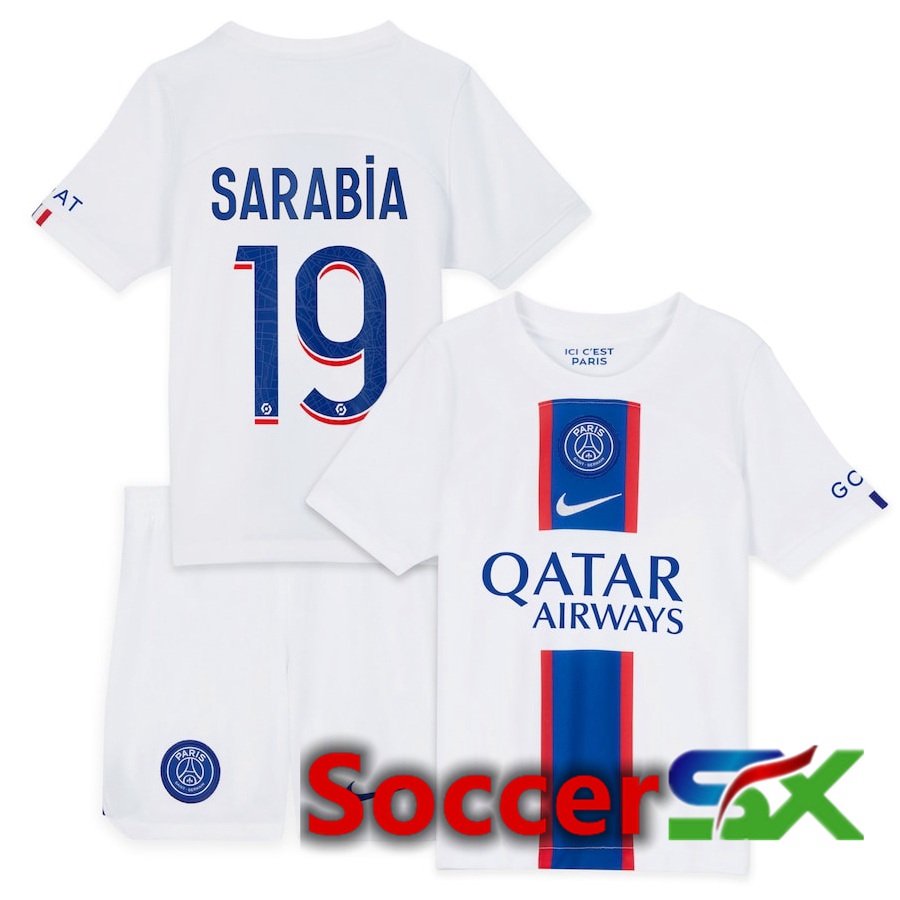 Paris PSG (Sarabia 19) Kids Third Jersey 2022/2023