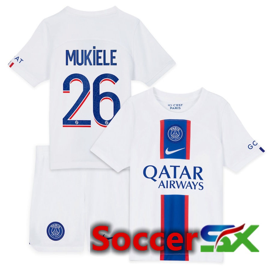 Paris PSG (Mukiele 26) Kids Third Jersey 2022/2023