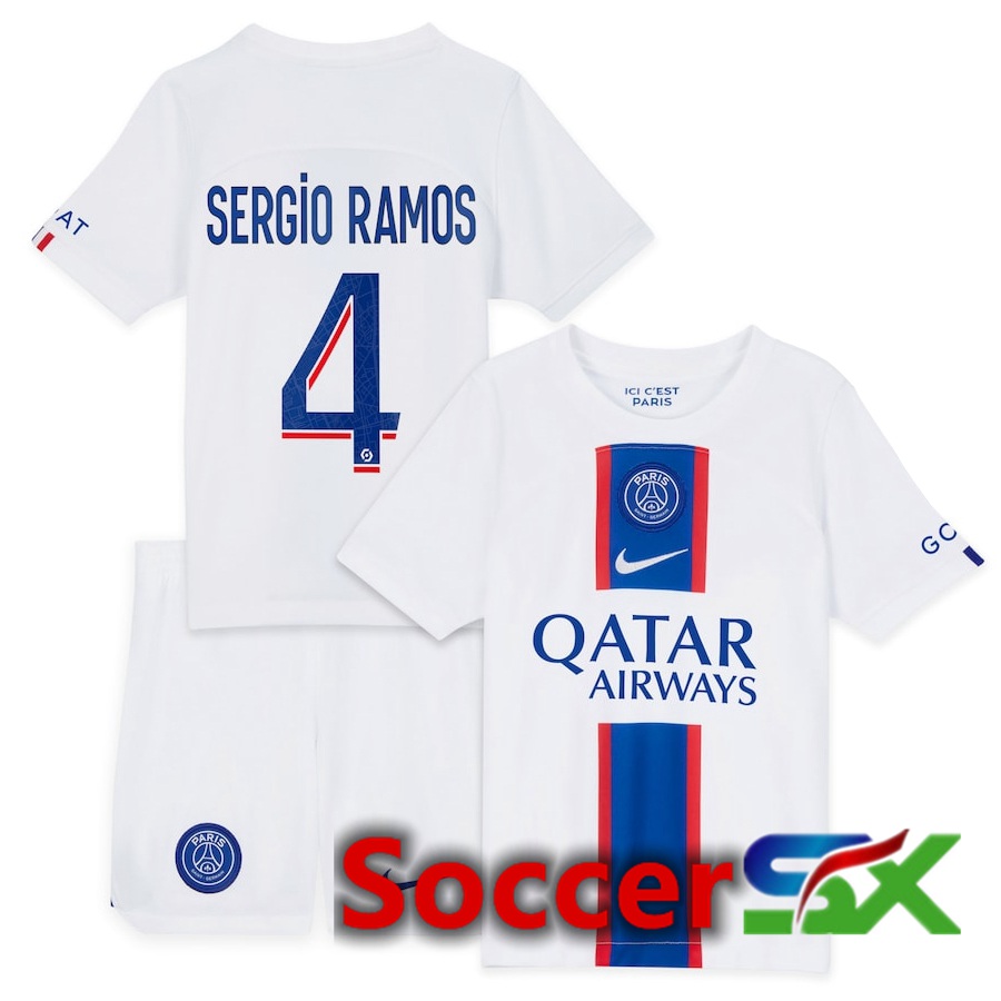Paris PSG (Sergio Ramos 4) Kids Third Jersey 2022/2023