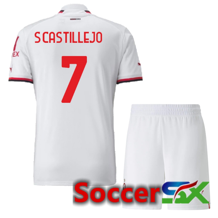 AC Milan (S.Castillejo 7) Kids Away Jersey 2022/2023