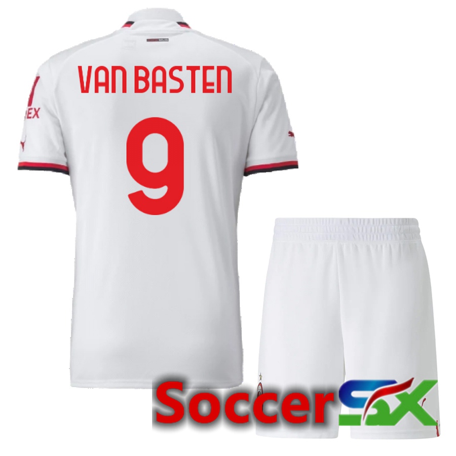AC Milan (Van Basten 9) Kids Away Jersey 2022/2023