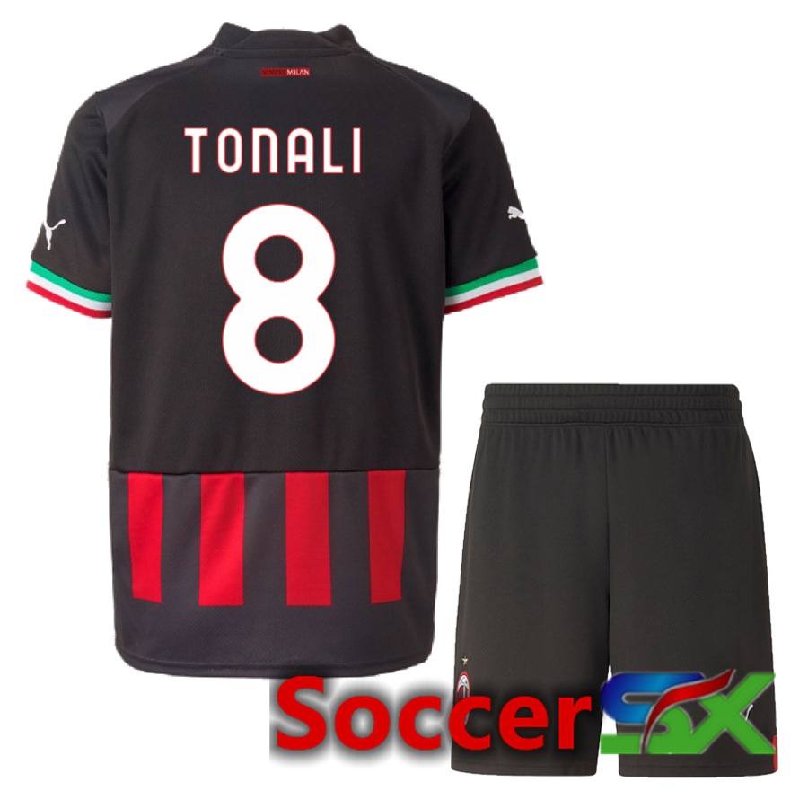 AC Milan (Tonali 8) Kids Home Jersey 2022/2023