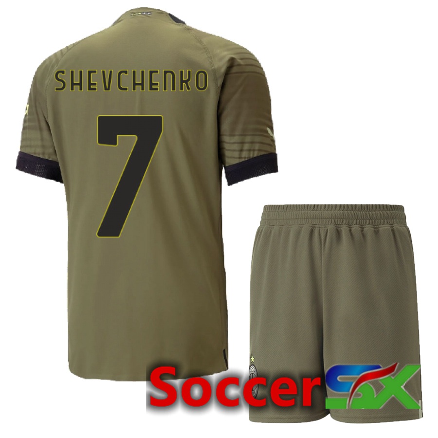 AC Milan (Shevchenko 7) Kids Third Jersey 2022/2023
