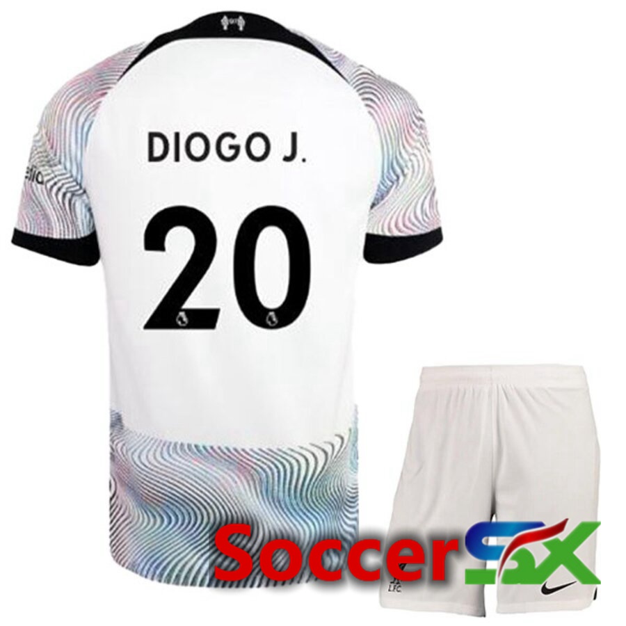 FC Liverpool（DIOGOJ 20）Kids Away Jersey 2022/2023