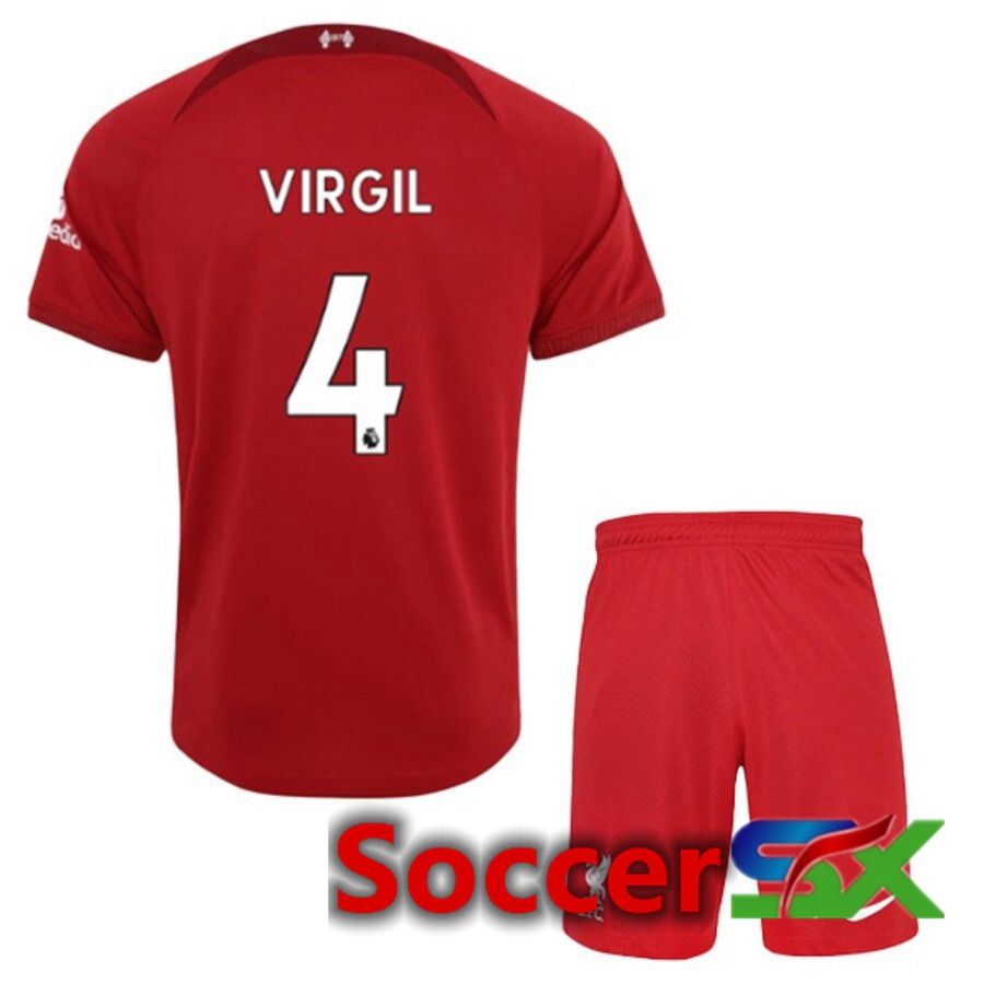 FC Liverpool（VIRGIL 4）Kids Home Jersey 2022/2023