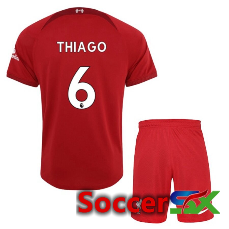 FC Liverpool（THIAGO 6）Kids Home Jersey 2022/2023