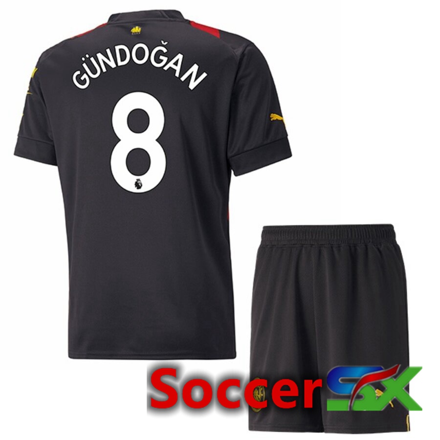 Manchester City（GUNDOGAN 8）Kids Away Jersey 2022/2023