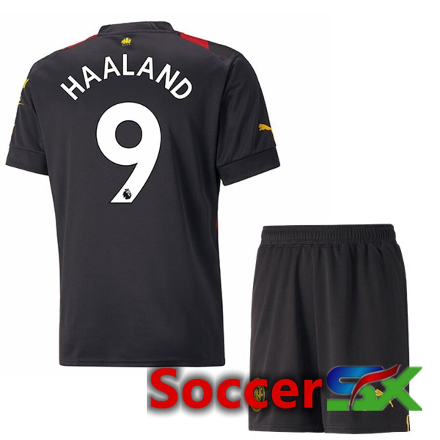 Manchester City（HAALAND 9）Kids Away Jersey 2022/2023