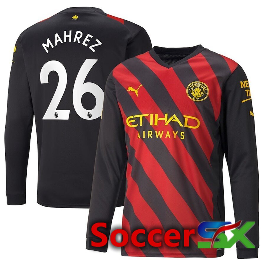 Manchester City（MAHREZ 26）Away Jersey Long sleeve 2022/2023