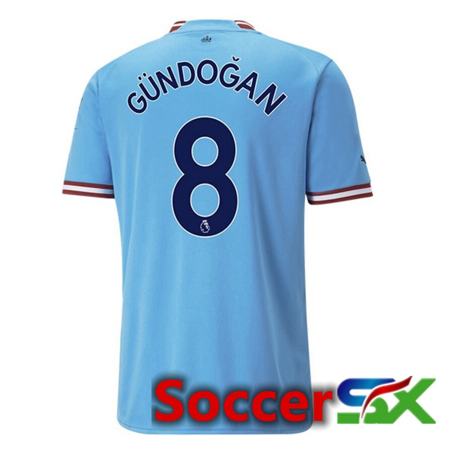 Manchester City（GUNDOGAN 8）Home Jersey 2022/2023