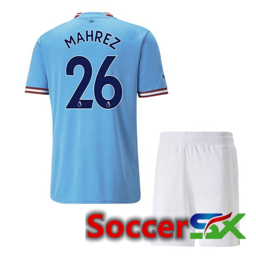 Manchester City（MAHREZ 26）Kids Home Jersey 2022/2023