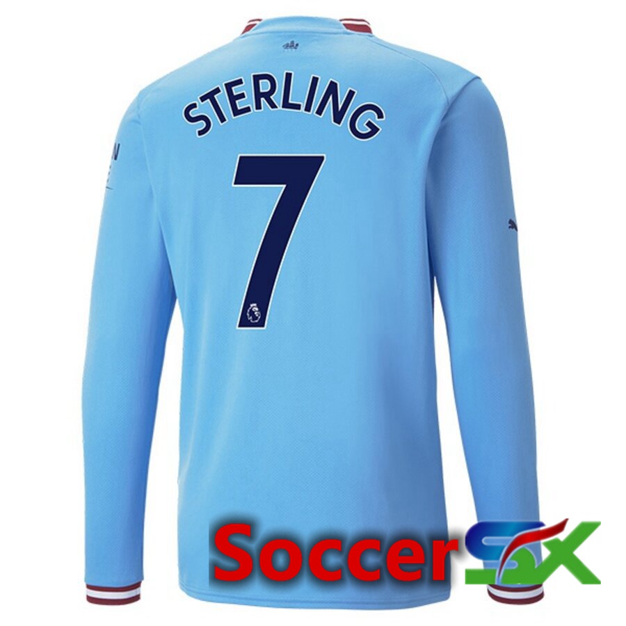 Manchester City（STERLING 7）Home Jersey Long sleeve 2022/2023