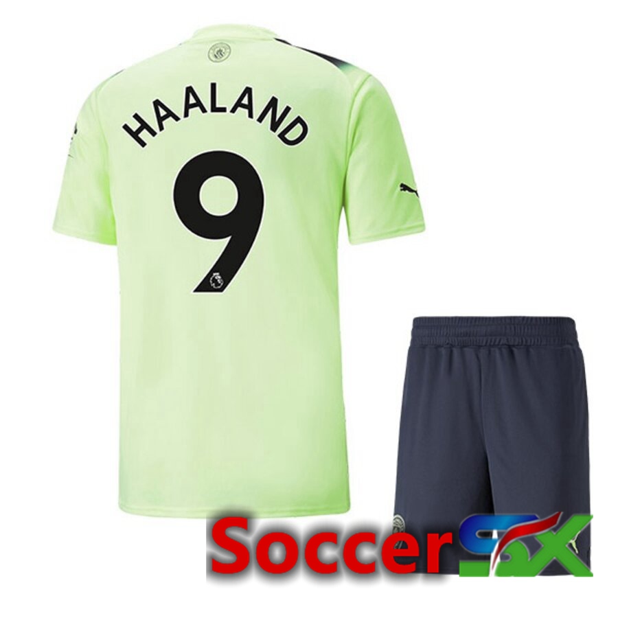 Manchester City（HAALAND 9）Kids Third Jersey 2022/2023