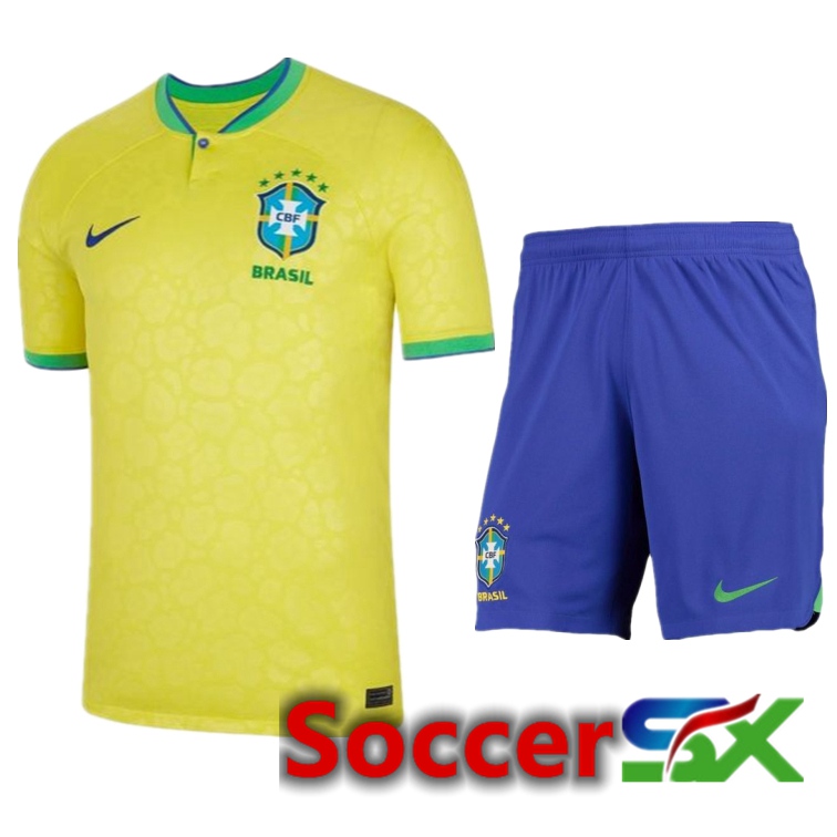 Brazil Home Jersey + Shorts World Cup 2022